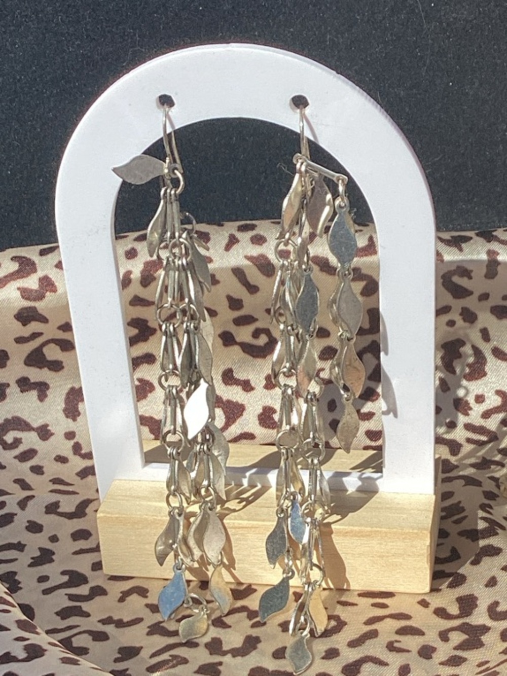 & Other Stories Silver Leaf Dangle Earrings